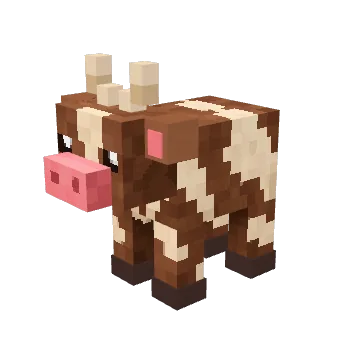 Cocoa, a basic voxel cow from Moonch.io