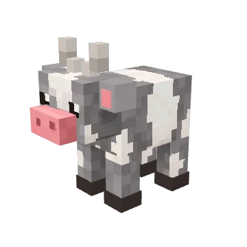 Silver, a basic voxel cow from Moonch.io