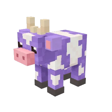 Lavender, a basic voxel cow from Moonch.io