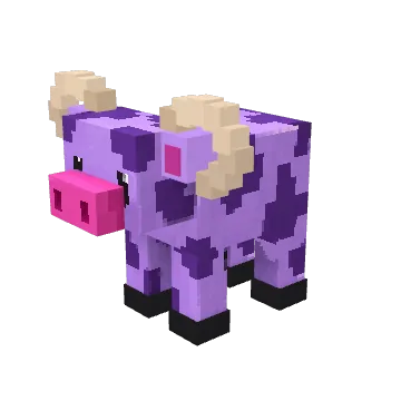 Lavender Ram, a classic voxel cow from Moonch.io