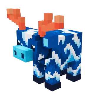 Ocean Coral, a classic voxel cow from Moonch.io