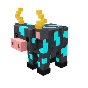 Lightning, a classic voxel cow from Moonch.io