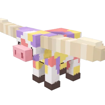 Pastel Megahorn, a rare voxel cow from Moonch.io