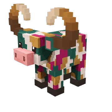 Jade C-Hook, a rare voxel cow from Moonch.io
