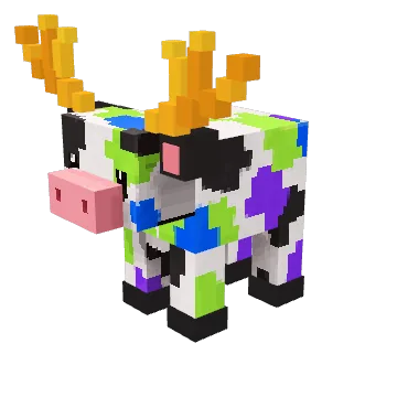 Crown Branch, a rare voxel cow from Moonch.io